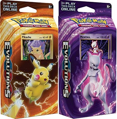 Pokemon Mewtwo & Pikachu XY Evolutions TCG Card Game Decks